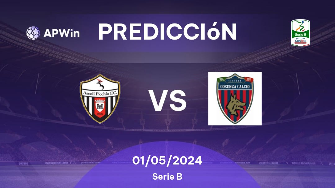 Predicciones Ascoli vs Cosenza: 01/05/2024 - Italia Serie B