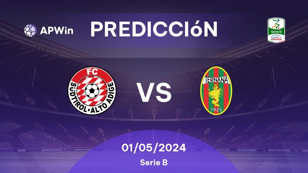 Predicciones Südtirol vs Ternana: 01/05/2024 - Italia Serie B