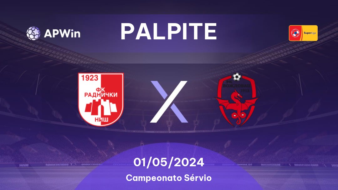 Palpite Radnički Niš x Voždovac: 01/05/2024 - Campeonato Sérvio