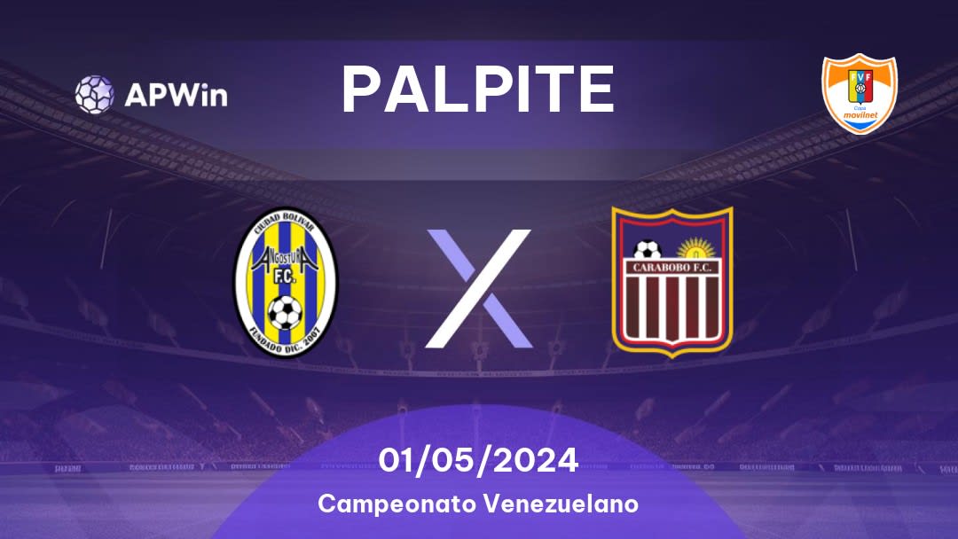 Palpite Angostura x Carabobo: 01/05/2024 - Campeonato Venezuelano