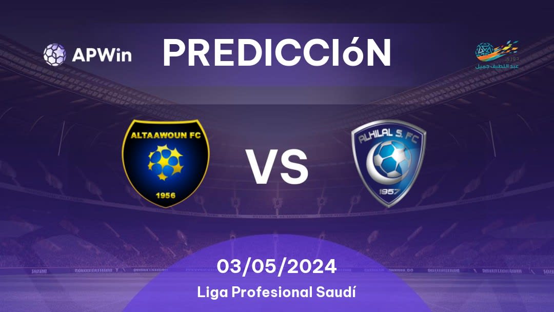 Predicciones Al Taawon vs Al Hilal: 03/05/2024 - Arabia Saudita Saudita Professional League