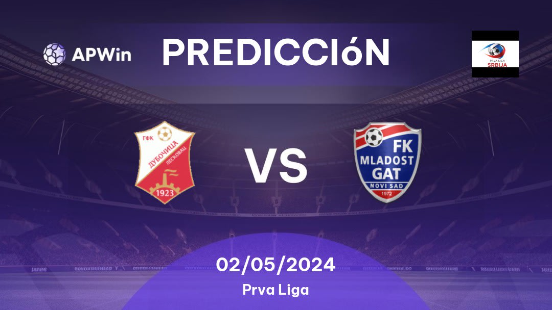 Predicciones Dubočica vs Mladost Novi Sad: 02/05/2024 - Serbia Prva Liga