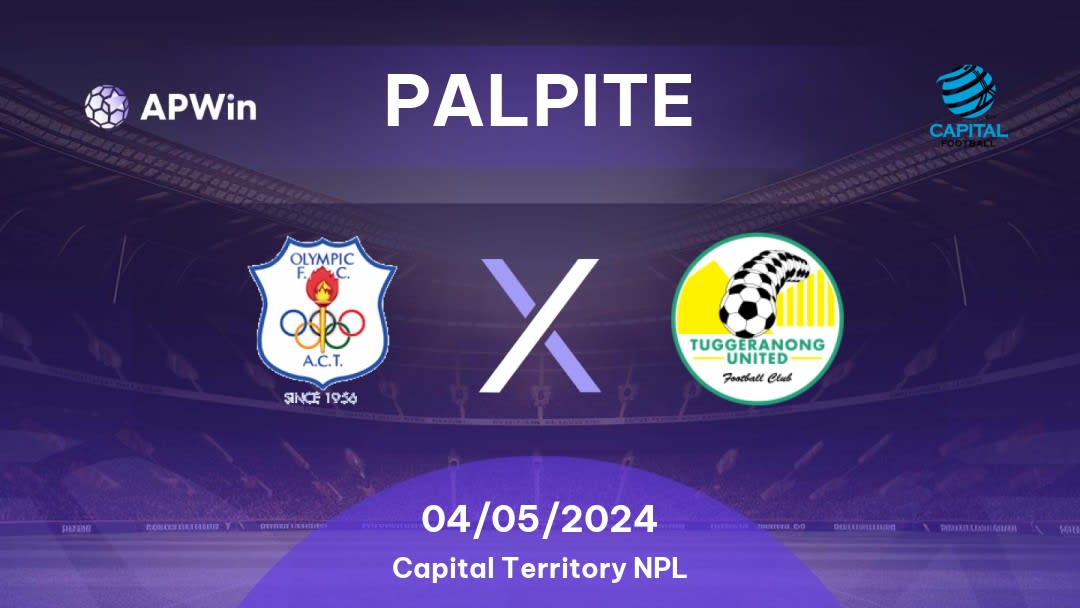 Palpite Canberra Olympic x Tuggeranong United: 04/05/2024 - Capital Territory NPL