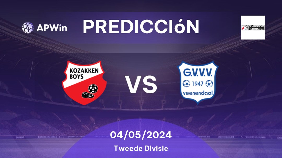 Predicciones Kozakken Boys vs GVVV: 04/05/2024 - Países Bajos Tweede Divisie