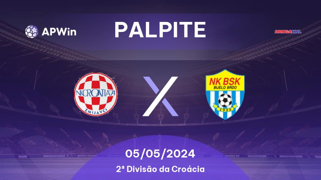 Palpite Croatia Zmijavci x Bijelo Brdo: 05/05/2024 - 2ª Divisão da Croácia