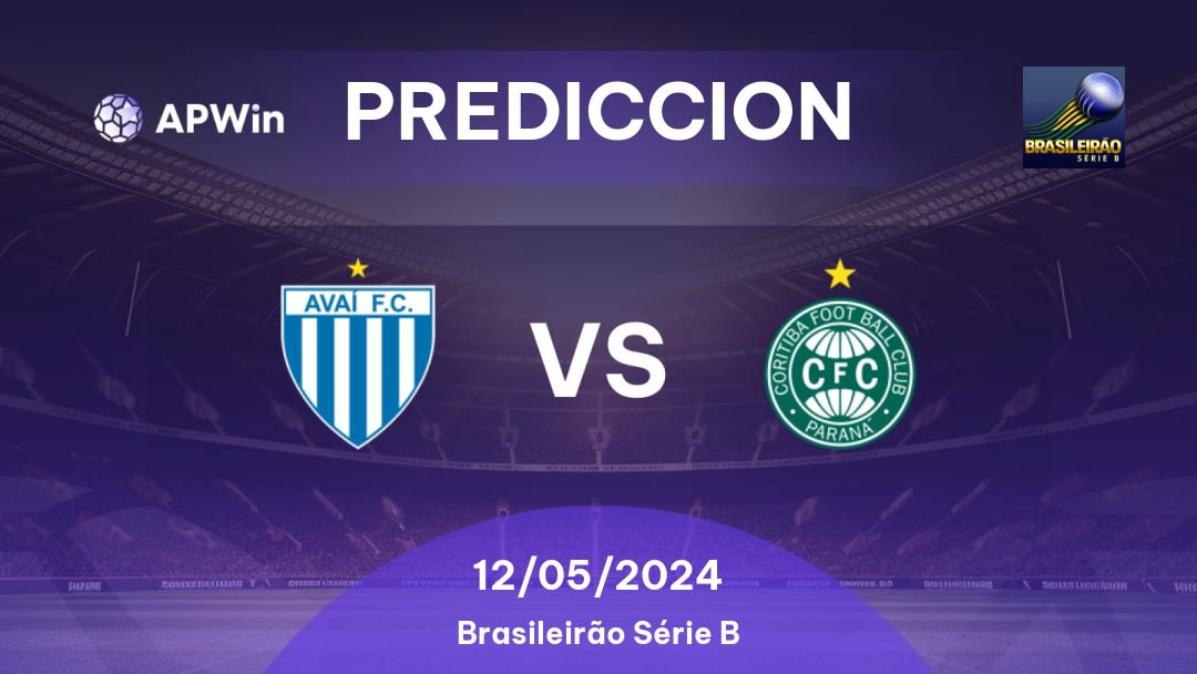 Predicciones Avaí vs Coritiba: 12/05/2024 - Brasil Brasileirão Série B