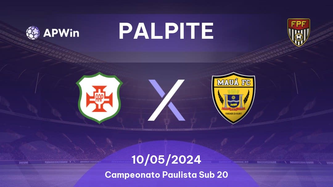 Palpite Portuguesa Santista U20 x Mauá U20: 10/05/2024 - Campeonato Paulista Sub 20