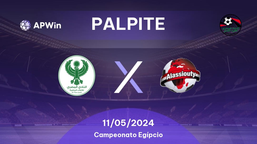 Palpite Al Masry x Pyramids FC: 11/05/2024 - Campeonato Egípcio