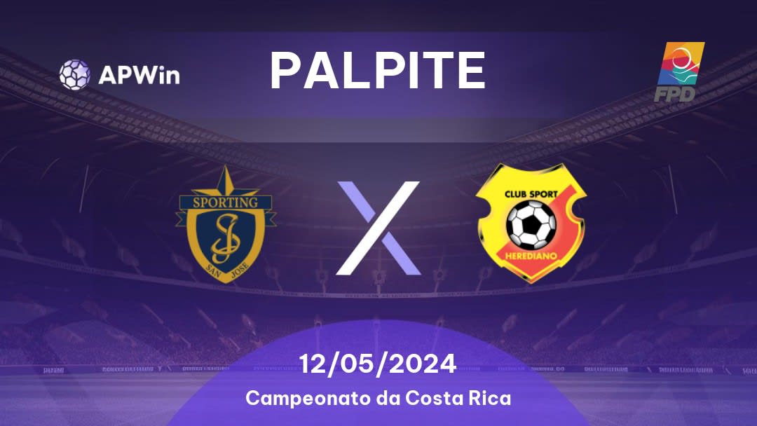 Palpite Sporting San José x Herediano: 12/05/2024 - Campeonato da Costa Rica