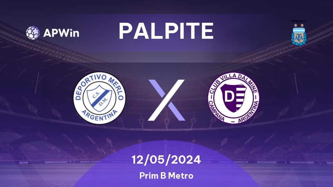 Palpite Deportivo Merlo x Villa Dálmine: 12/05/2024 - Prim B Metro