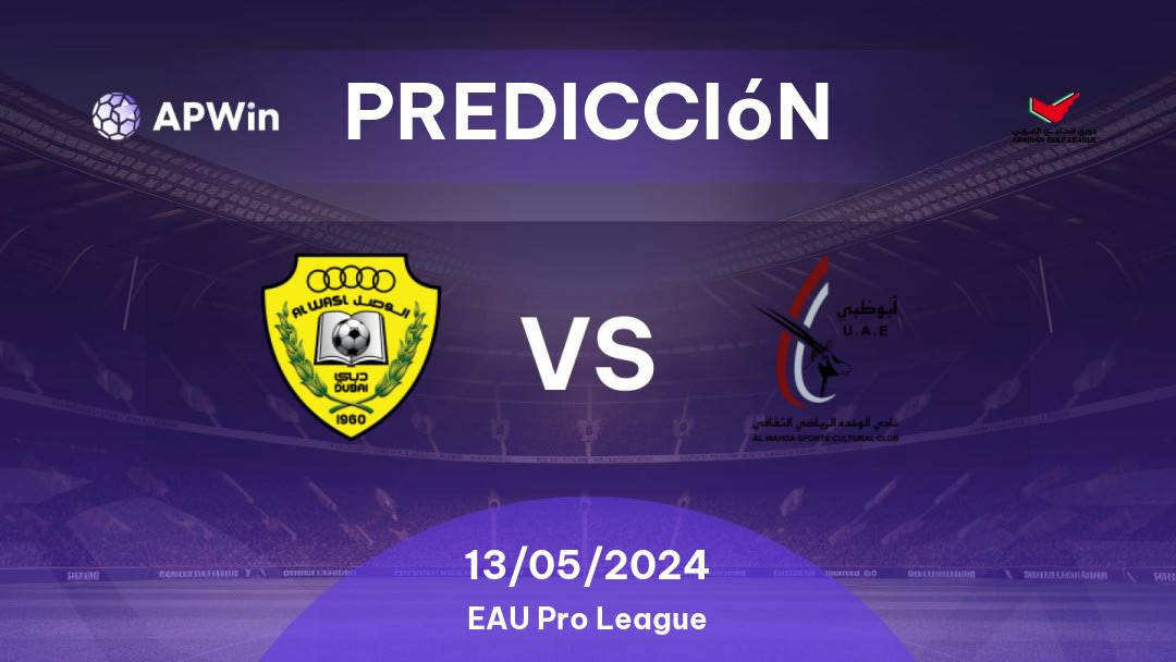 Predicciones Al Wasl vs Al Wahda: 13/05/2024 - EAU Gulf League
