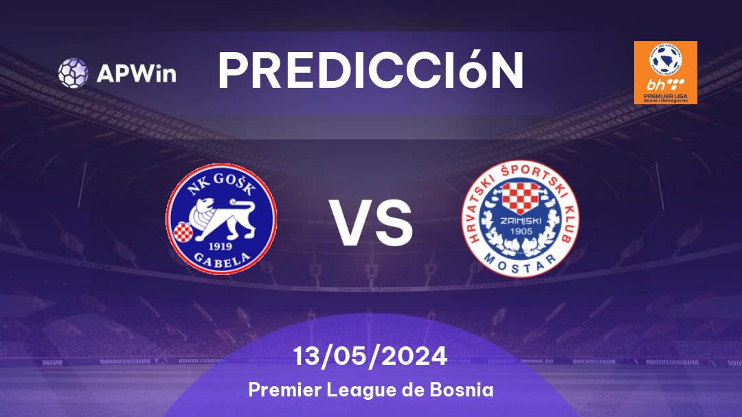 Predicciones GOŠK Gabela vs Zrinjski: 13/05/2024 - Bosnia y Herzegovina Premier League of Bosnia