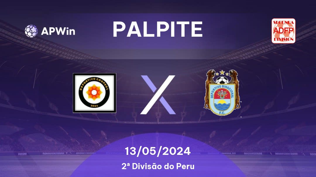 Palpite Deportivo Coopsol x Deportivo Binacional: 13/05/2024 - 2ª Divisão do Peru