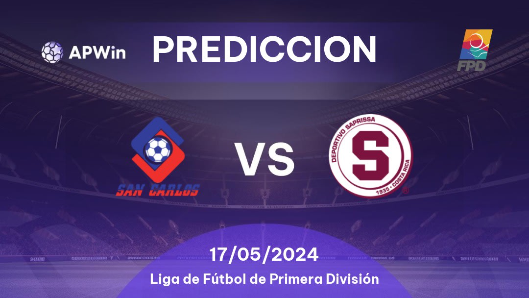 Predicciones San Carlos vs Deportivo Saprissa: 16/05/2024 - Costa Rica Liga de Fútbol de Primera División