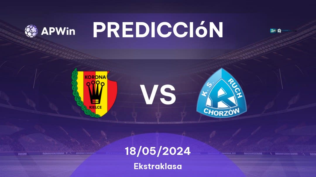 Predicciones Korona Kielce vs Ruch Chorzów: 18/05/2024 - Polonia Ekstraklasa