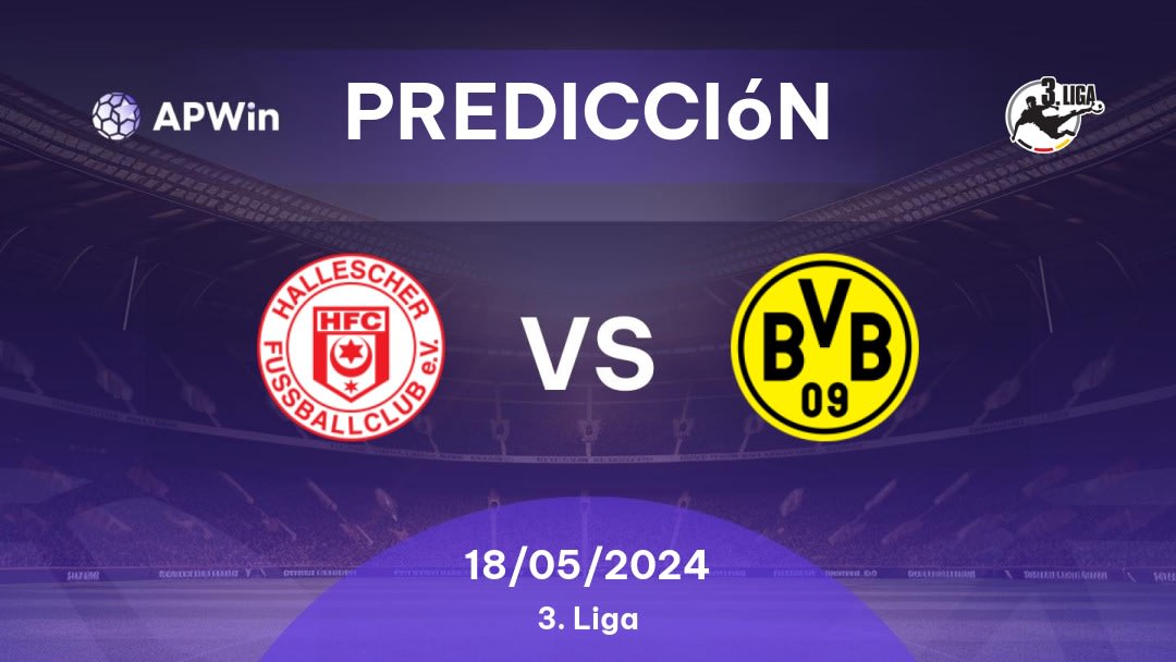 Predicciones Hallescher FC vs Borussia Dortmund II: 18/05/2024 - Alemania 3. Liga
