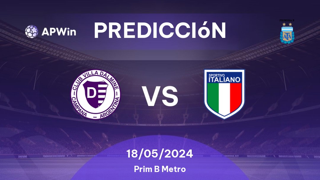 Predicciones Villa Dálmine vs Sportivo Italiano: 18/05/2024 - Argentina Prim B Metro