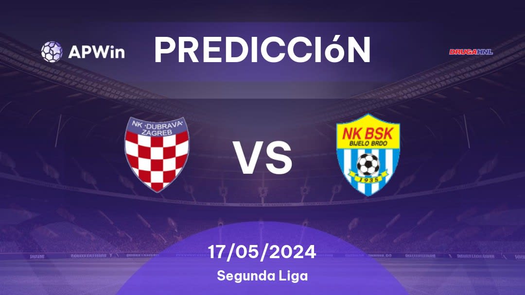 Predicciones Dubrava Zagreb vs Bijelo Brdo: 17/05/2024 - Croacia Druga HNL