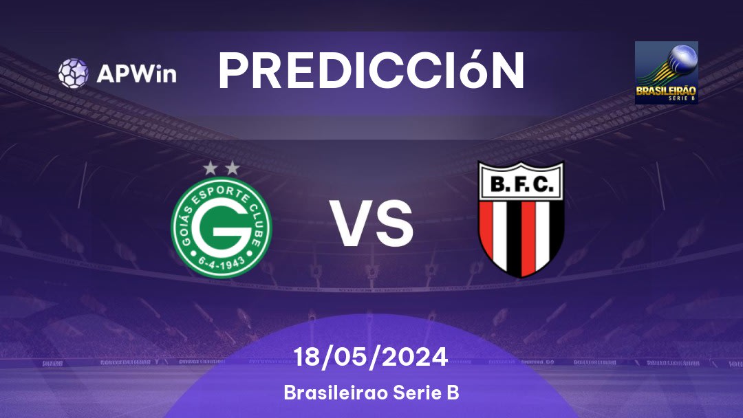 Predicciones Goiás vs Botafogo SP: 18/05/2024 - Brasil Brasileirão Série B