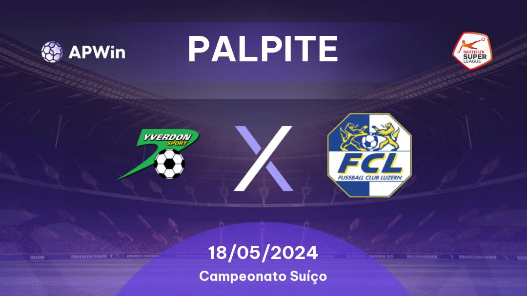 Palpite Yverdon Sport x Luzern: 23/01/2024 - Campeonato Suíço