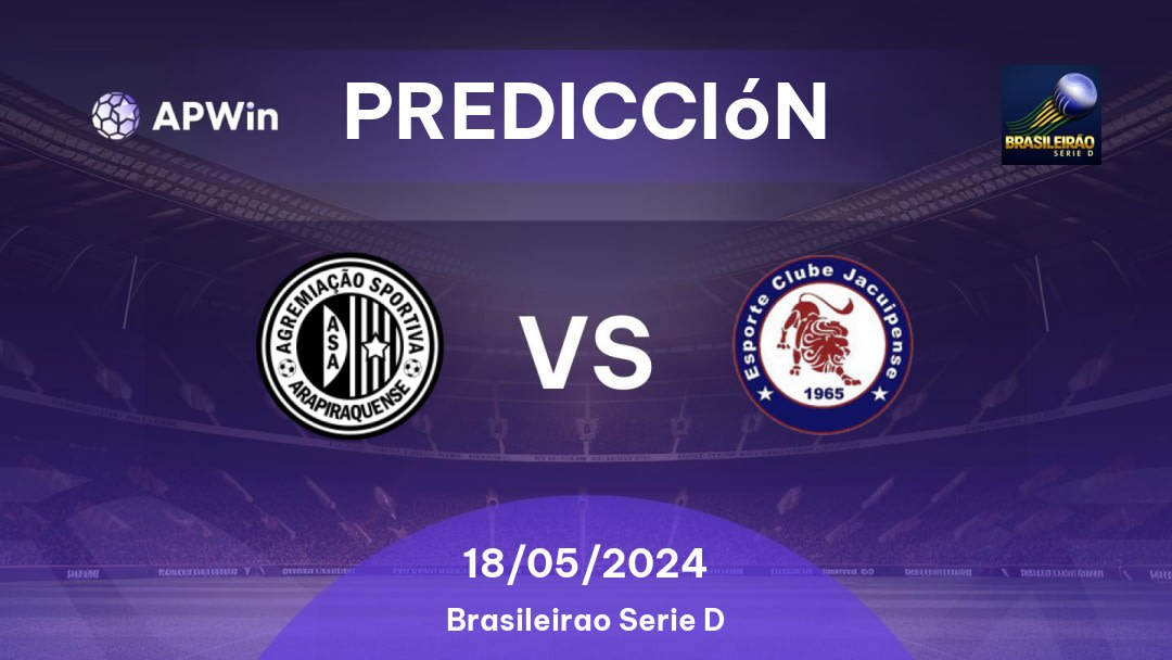 Predicciones ASA vs Jacuipense: 18/05/2024 - Brasil Brasileirão Série D