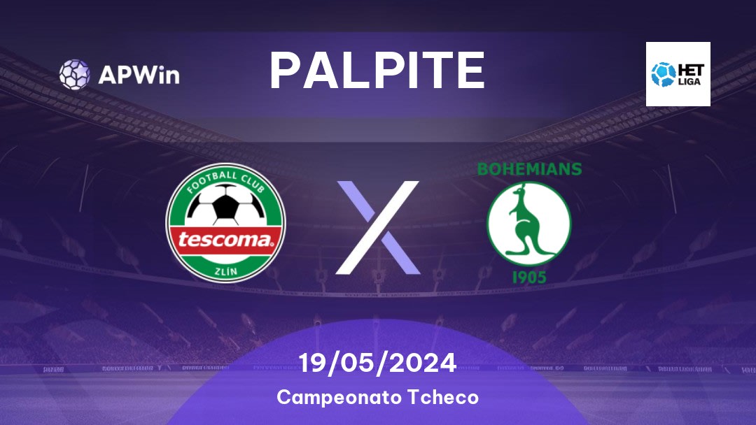 Palpite Zlín x Bohemians 1905: 26/04/2023 - Campeonato Tcheco