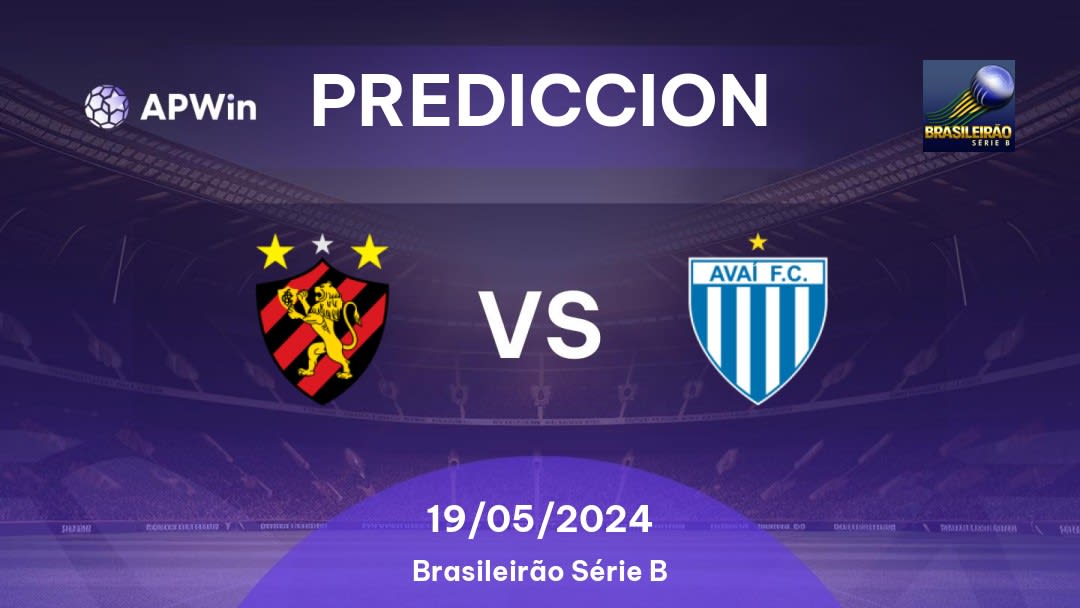 Predicciones Sport Recife vs Avaí: 18/05/2024 - Brasil Brasileirão Série B