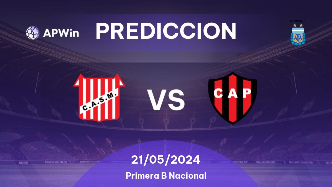 Predicciones San Martín Tucumán vs Patronato: 20/05/2024 - Argentina Primera B Nacional