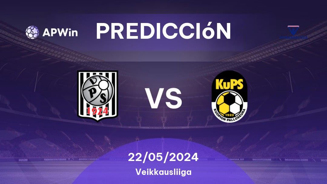 Predicciones VPS vs KuPS: 22/05/2024 - Finlandia Veikkausliiga