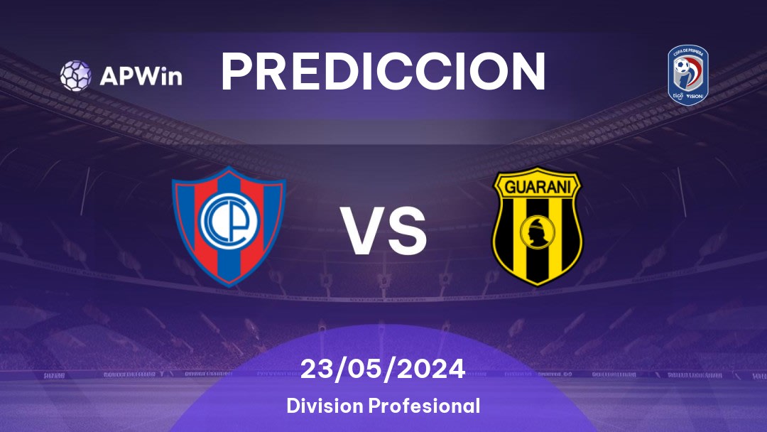 Predicciones Cerro Porteño vs Guaraní: 22/05/2024 - Paraguay Division Profesional