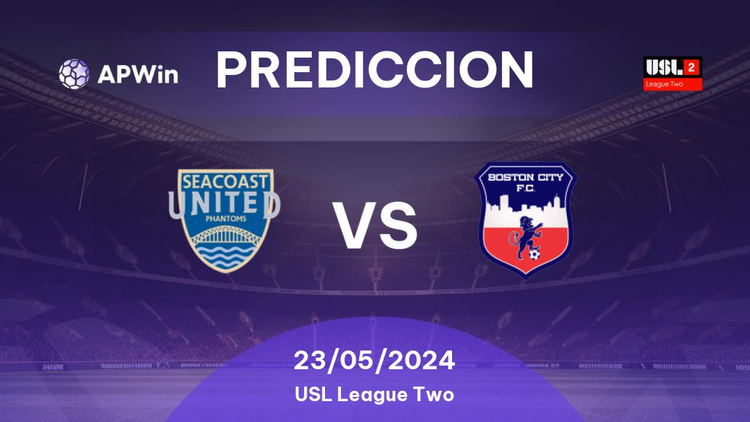 Predicciones Seacoast United Phantoms vs Boston City FC: 22/05/2024 - Estados Unidos de América USL League Two