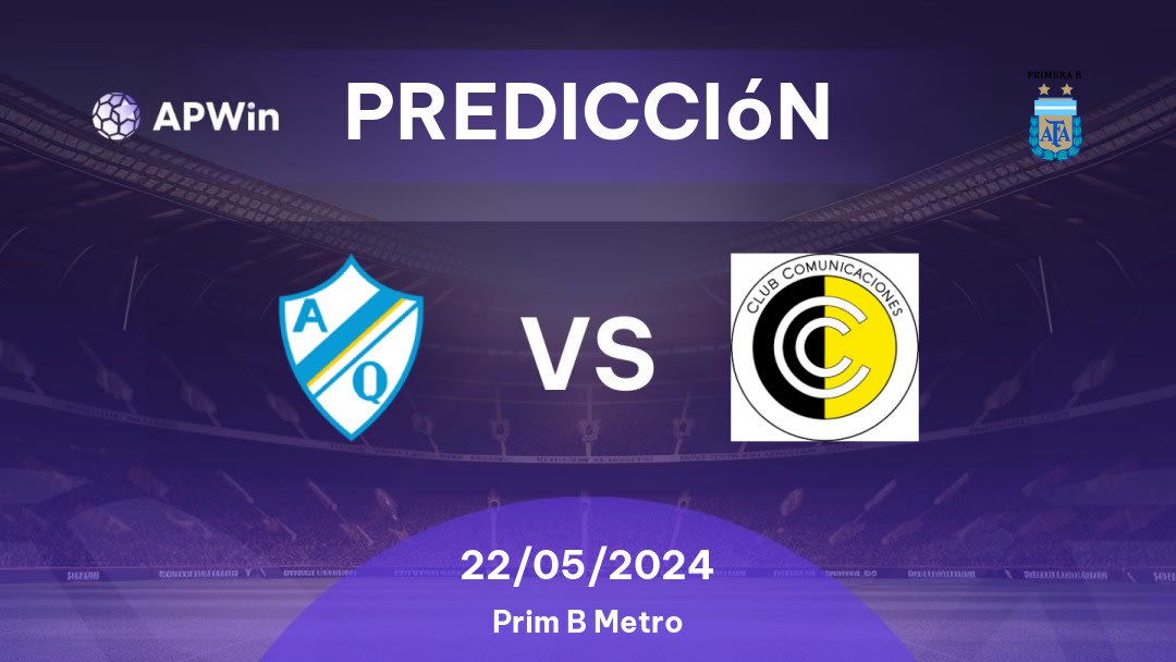 Predicciones Argentino Quilmes vs Comunicaciones: 22/05/2024 - Argentina Prim B Metro