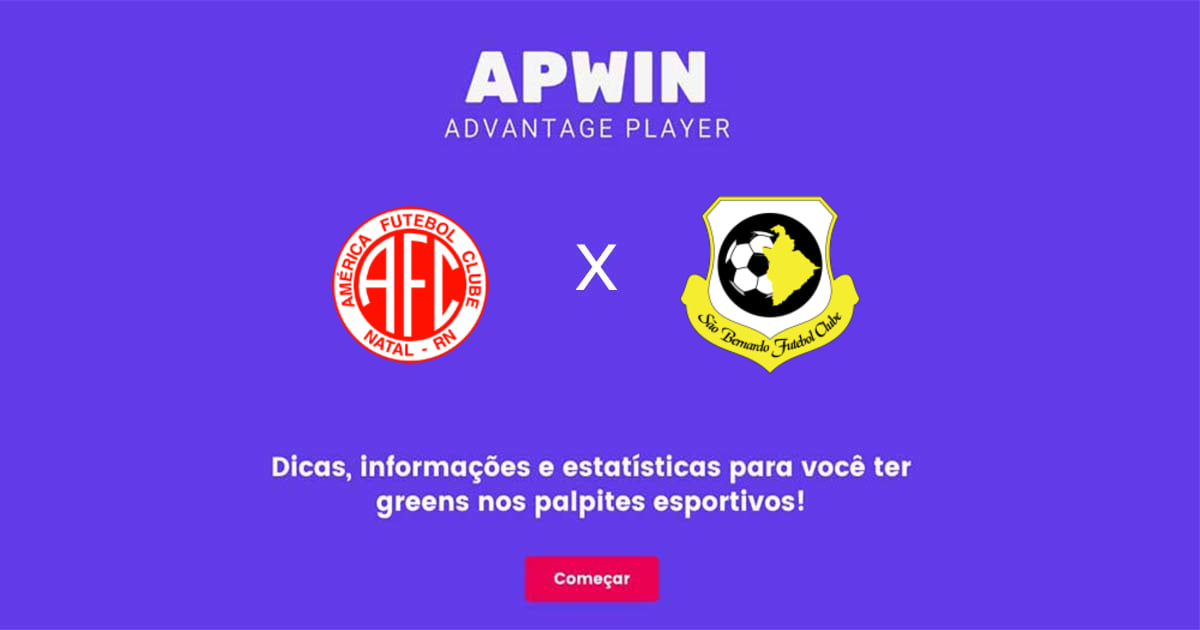 Am&eacute;rica RN x S&atilde;o Bernardo Estat&iacute;sticas | 04/09/2022 | APWin