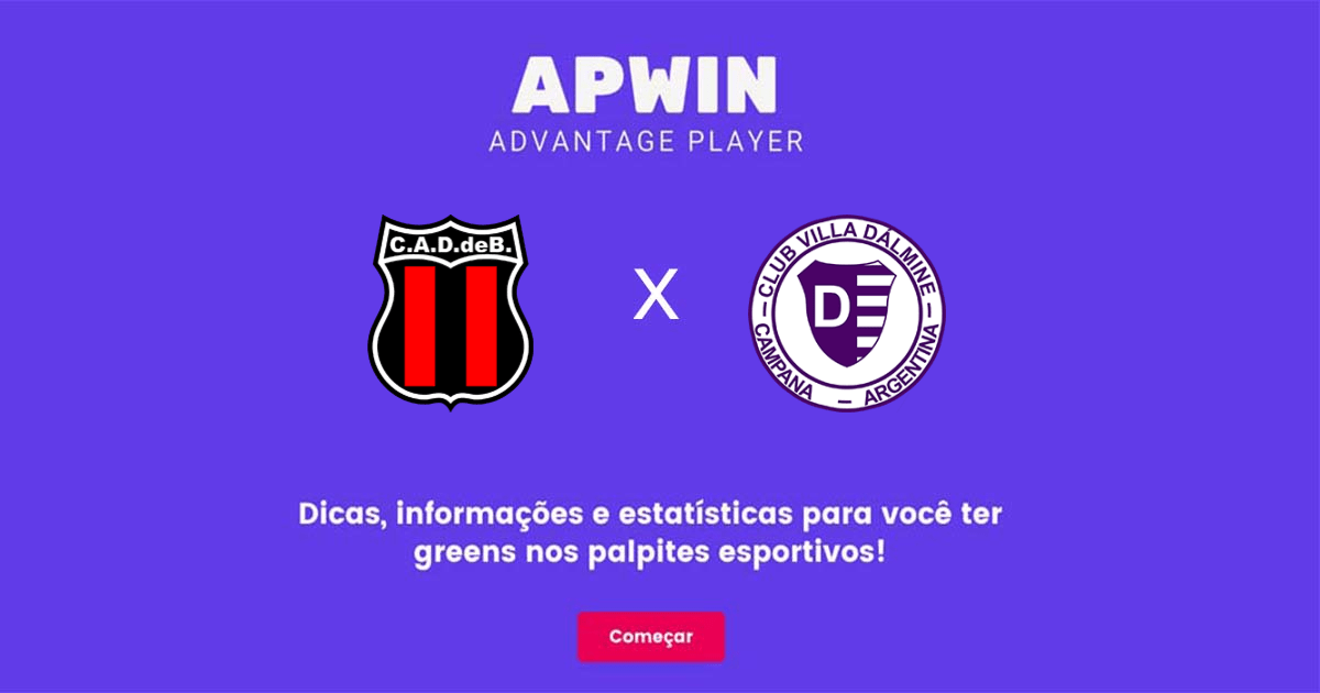 Defensores de Belgrano x Villa D&aacute;lmine Estat&iacute;sticas | 24/09/2022 | APWin