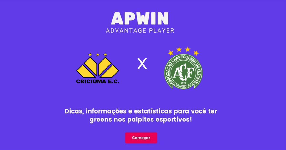 Crici&uacute;ma x Chapecoense Estat&iacute;sticas | 25/09/2022 | APWin