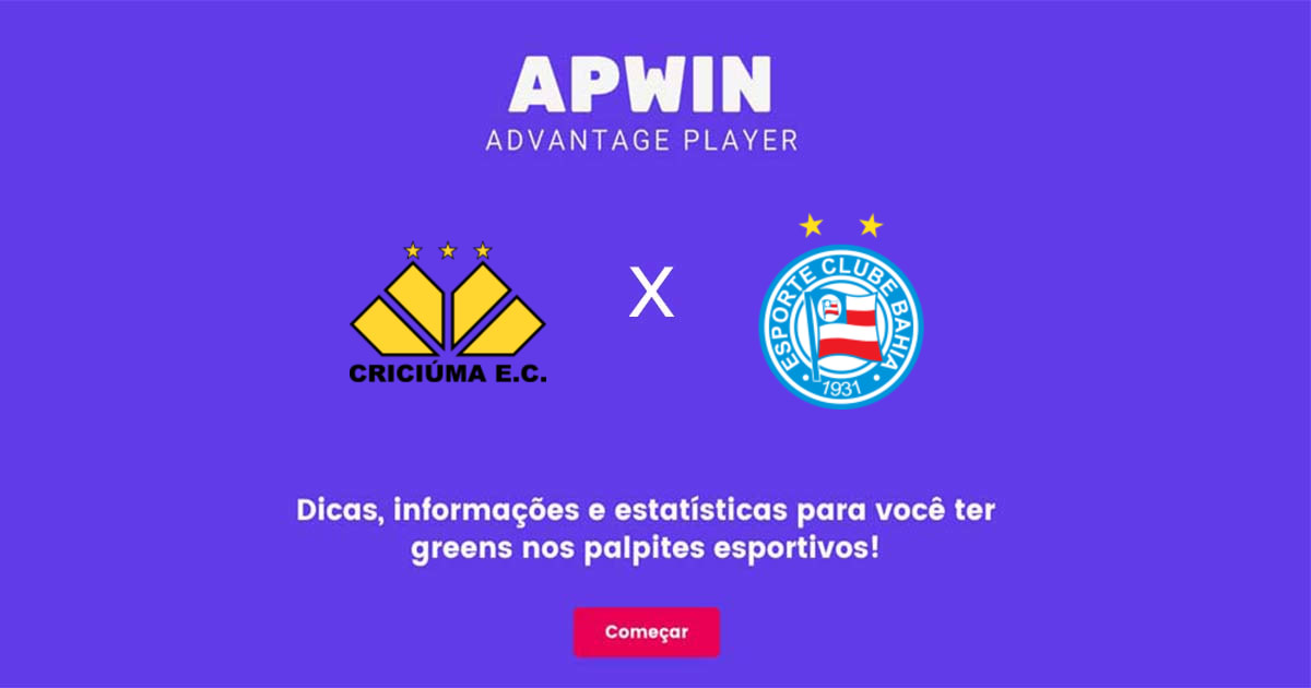 Crici&uacute;ma x Bahia Estat&iacute;sticas | 08/09/2022 | APWin