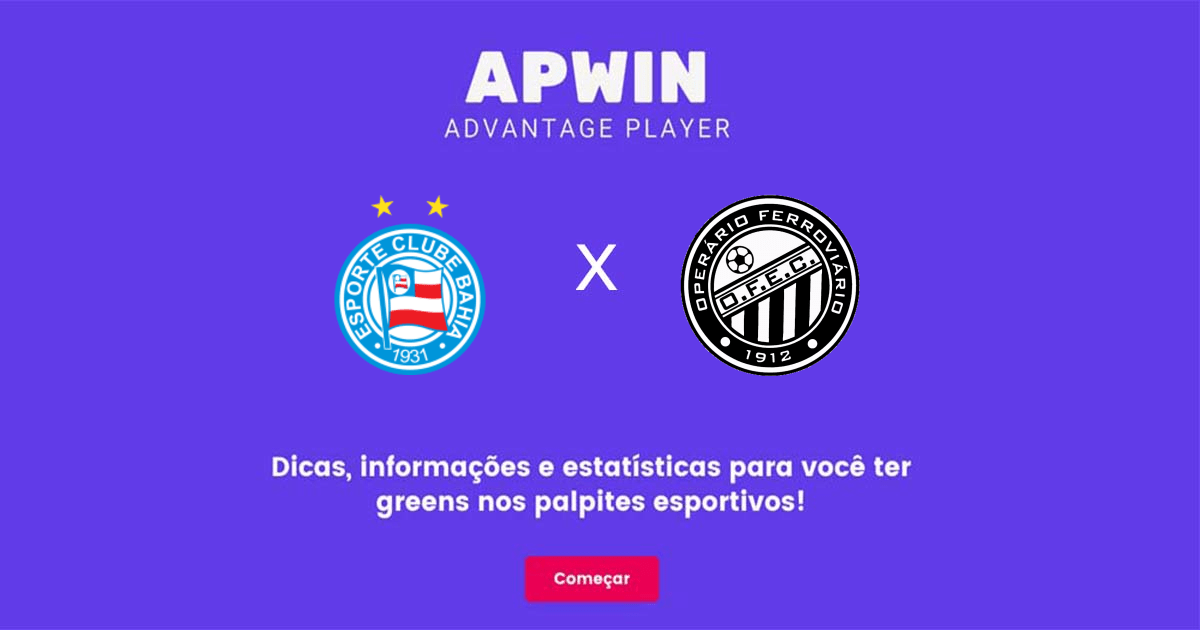 Bahia x Oper&aacute;rio PR Estat&iacute;sticas | 24/09/2022 | APWin