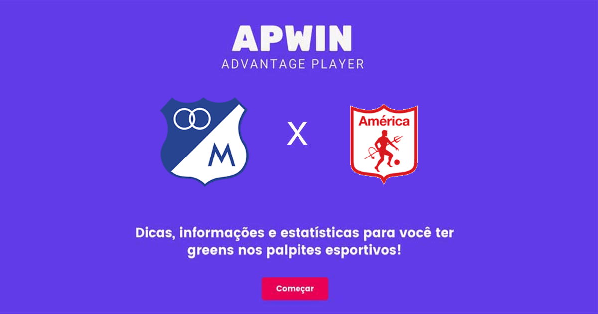 Millonarios x Am&eacute;rica de Cali Estat&iacute;sticas | 24/09/2022 | APWin