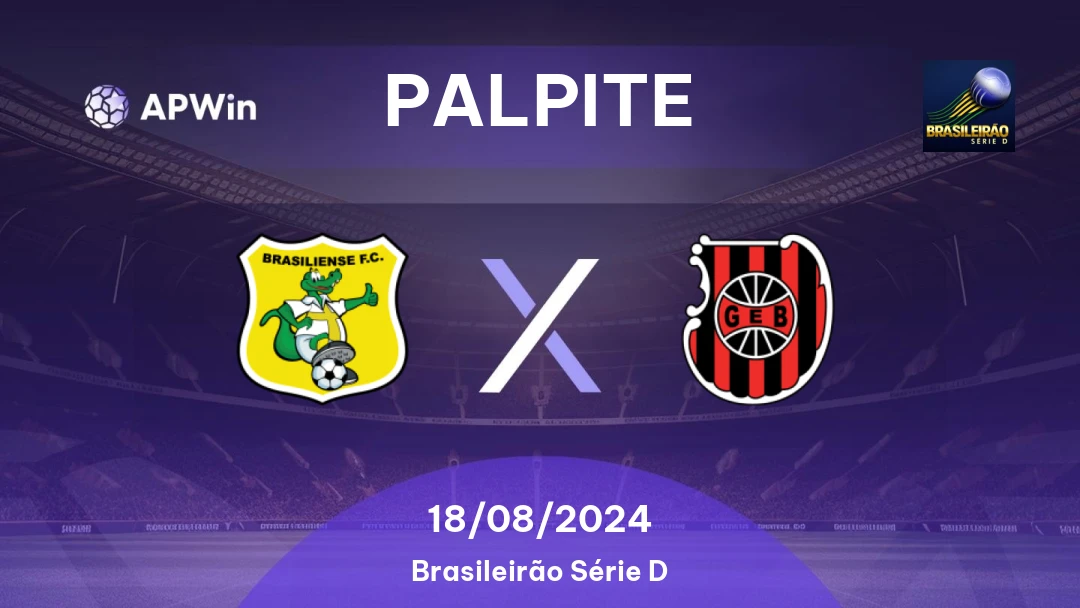 Palpite: Brasil de Pelotas x Água Santa - Brasileirão Série D - 04