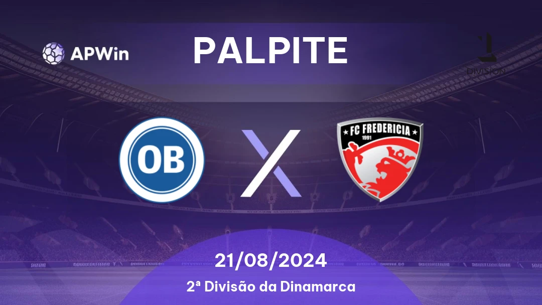 Palpite: OB x Fredericia - 21/08 - 2ª Divisão da Dinamarca