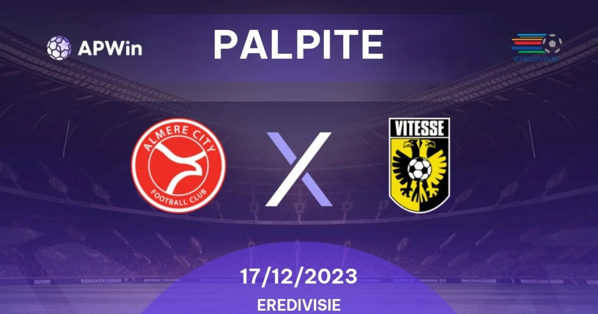 Palpite Almere City x Vitesse: 17/12/2023 - Campeonato Holandês