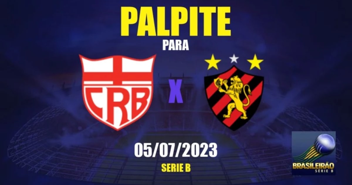 Palpite CRB x Sport Recife: 05/07/2023 - Brasileirão Série B