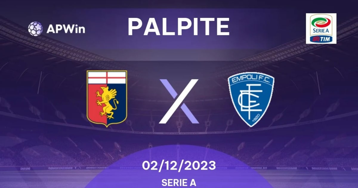 Palpite Genoa x Empoli: 02/12/2023 - Campeonato Italiano