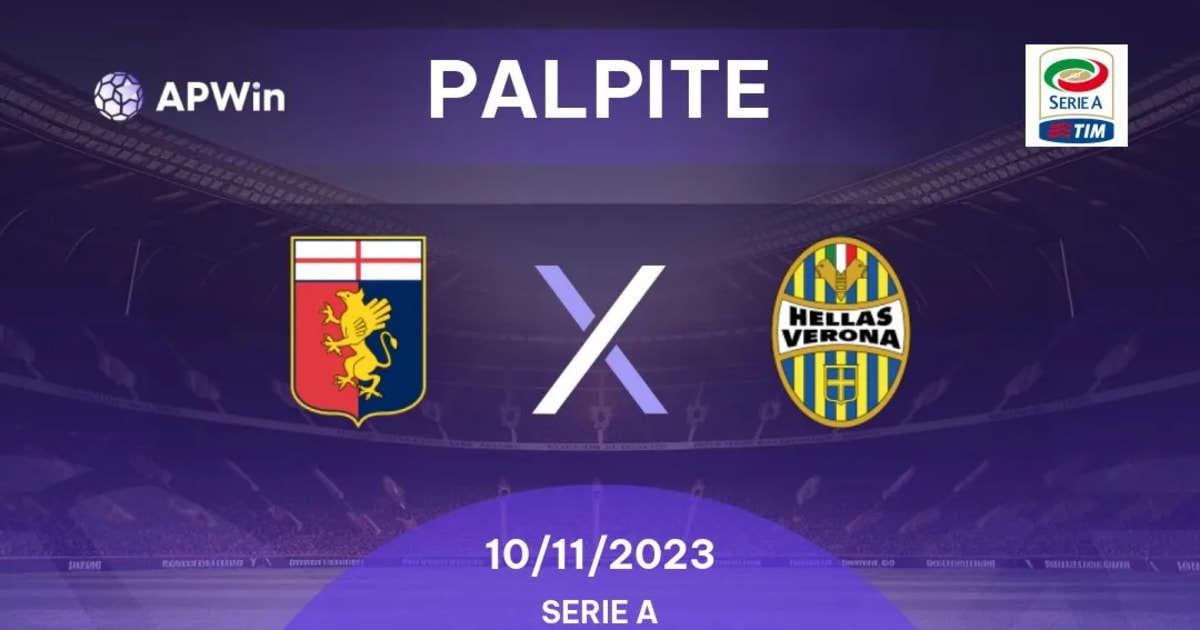 Palpite Genoa x Hellas Verona: 10/11/2023 - Campeonato Italiano