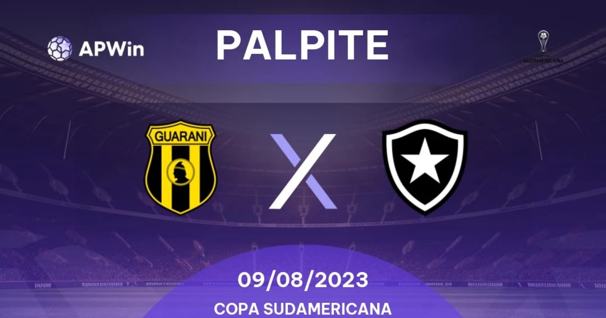 Palpite Guaraní-PAR x Botafogo - Sul-Americana - 09/08/2023