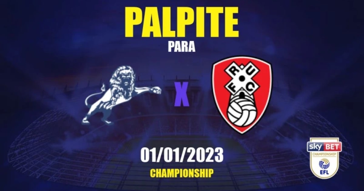 Palpite Millwall x Rotherham United: 01/01/2023 - 2ª Divisão da