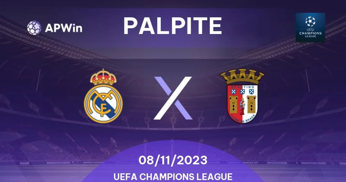 Real Madrid x Braga ao vivo pela Champions League 2023 - CenárioMT