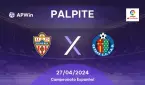 Palpite: Almería x Getafe - 27/04 - LaLiga