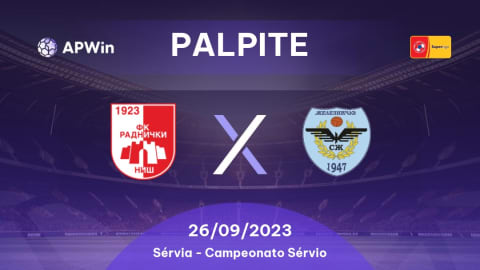 Radnicki Nis vs FK Zeleznicar Pancevo Prognóstico, Odds e Dicas de Apostas  26/09/2023