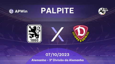 Palpite 1860 München x Dynamo Dresden: 07/10/2023 - 3ª Divisão da Alemanha